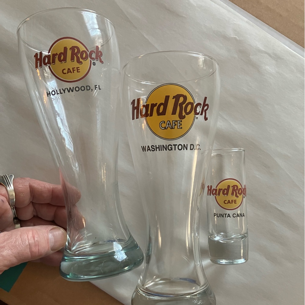 Vintage Hard Rock Cafe Glasses